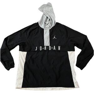 Air Jordan Anorak Wings Parka Insulated Hooded Jacket White Black Men’s M Y2K